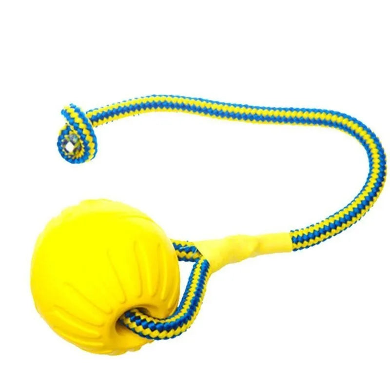 Indestructible Dog Ball Rope Handle - Fetch Training Toy