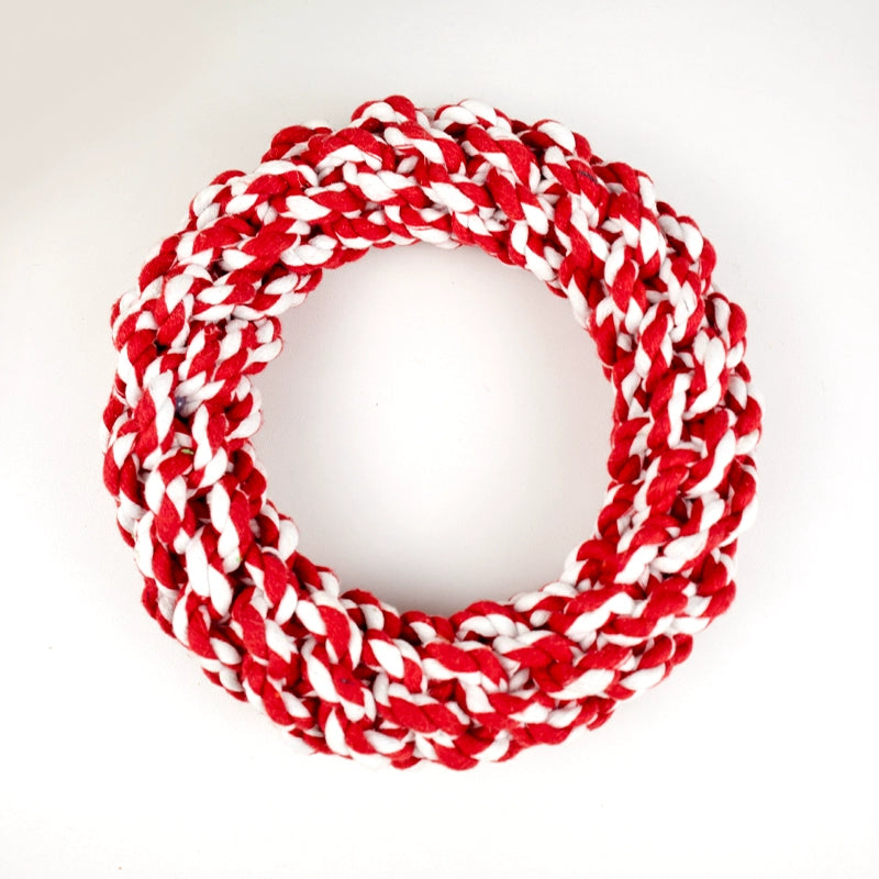 Heavy Duty Rope Dog Toy - Braided Ring Tug of War Dental