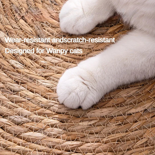 Natural Rattan Cat Scratcher Mat