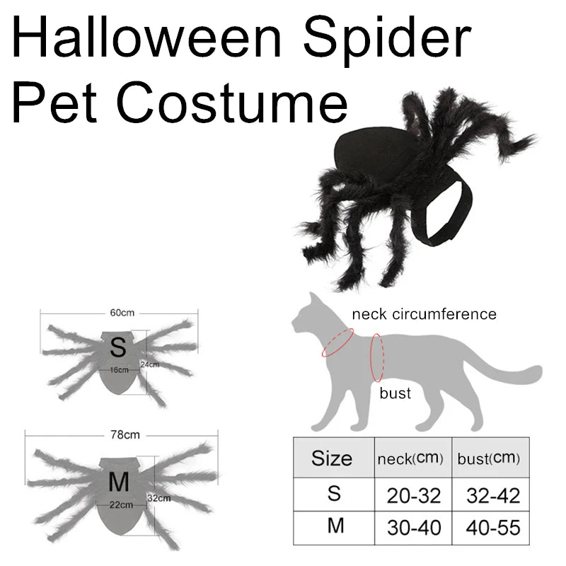 Spider Dog Costume Halloween - Funny 8 Leg Pet Outfit