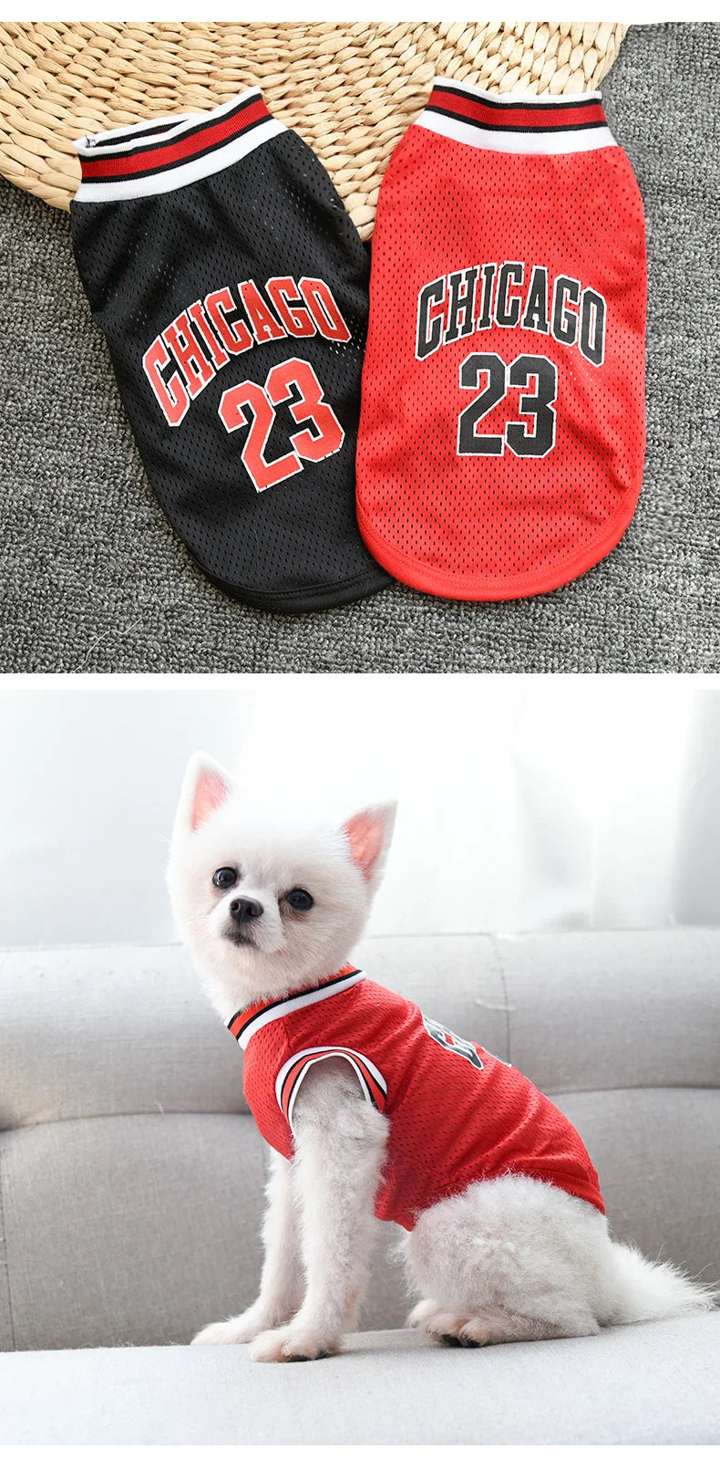 petsSports Jersey Mesh - Breathable Basketball Shirt