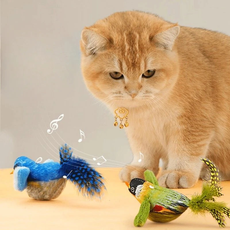 Interactive Bird Cat Toy - Realistic Feathered Catnip Toys