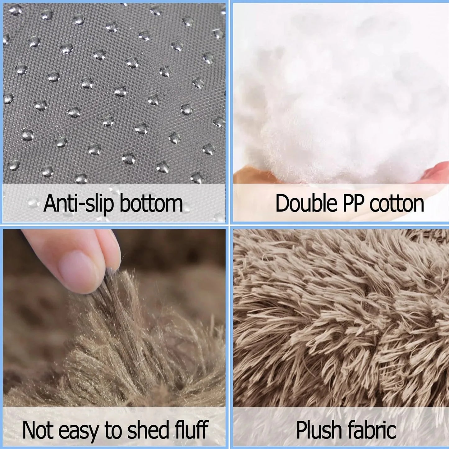 Ultra Soft Round Pet Bed - Washable Plush Dog Cat Bed