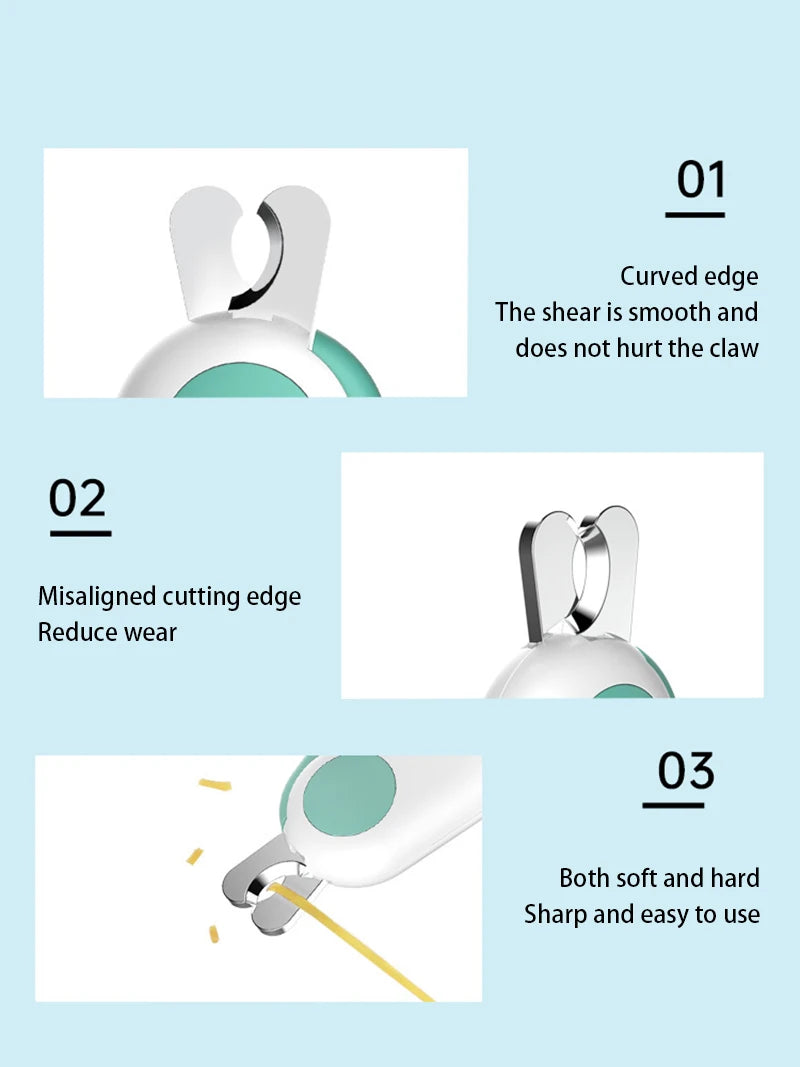 LED Pet Nail Clipper - Professional Safety Trimmer Dogs Cats