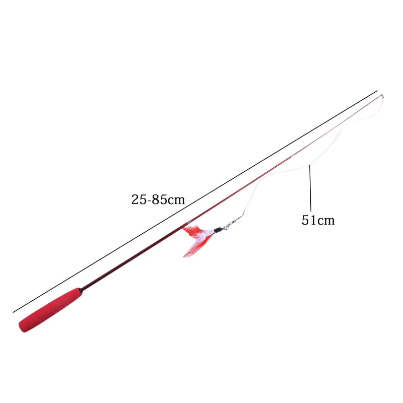 3-Section Cat Teaser Wand - Interactive Play