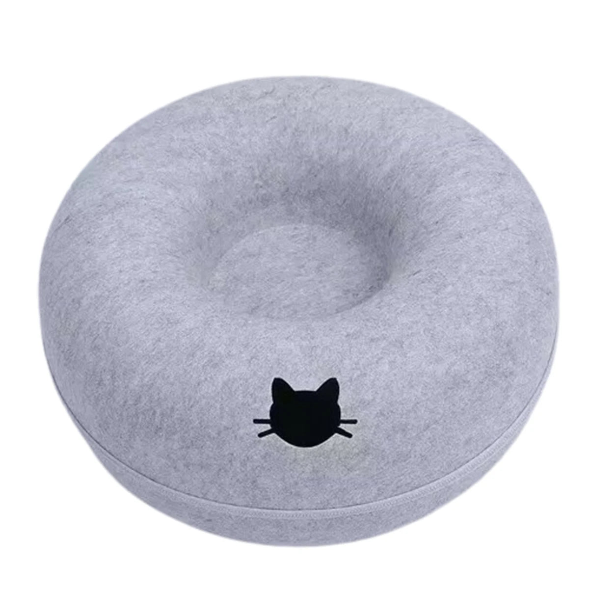 Cat Donut Bed with Tunnel - 2 in 1 Interactive Cat Bed