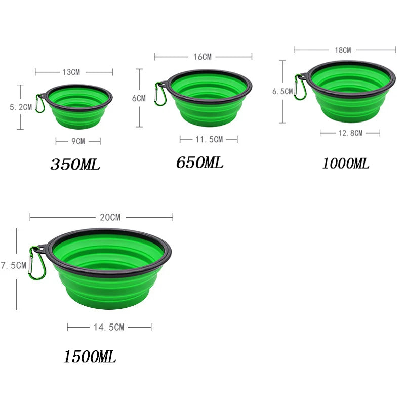 Clip & Go Collapsible Pet Bowl - Portable Travel Dog Cat Bowl