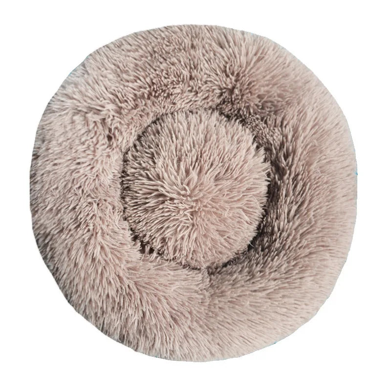 Ultra Soft Round Pet Bed - Washable Plush Dog Cat Bed