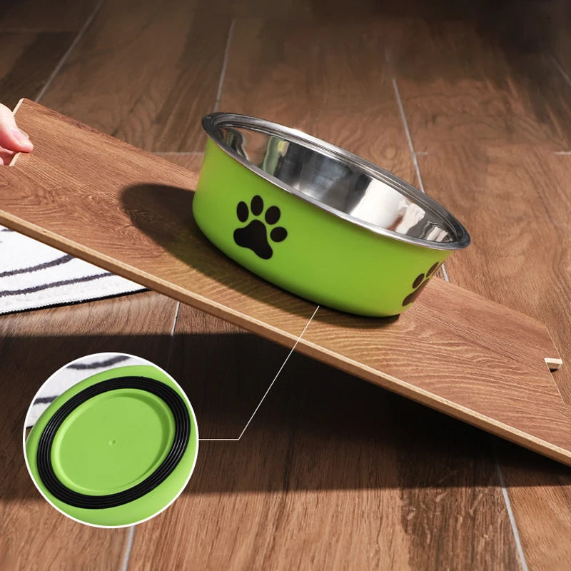 Stainless Steel Pet Bowl Non-Slip - Perfect Dogs Cats