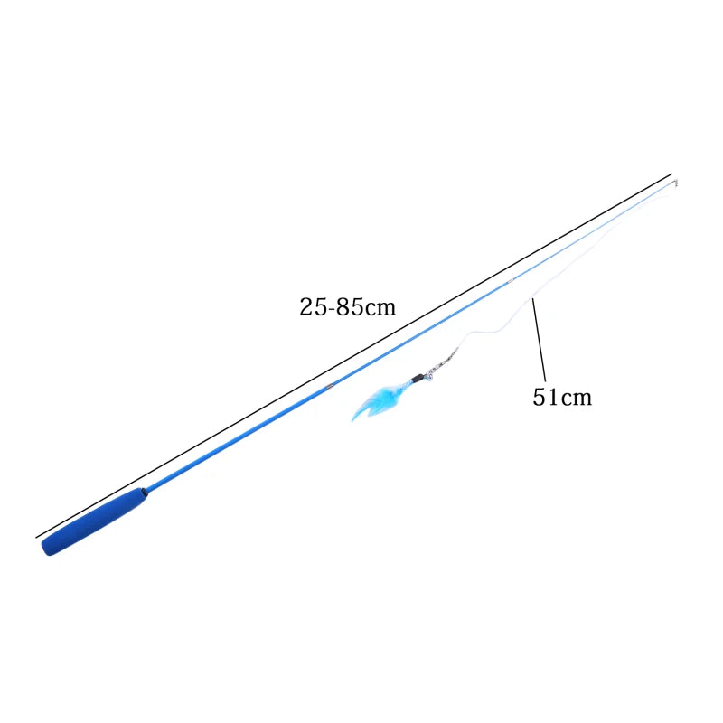 3-Section Cat Teaser Wand - Interactive Play