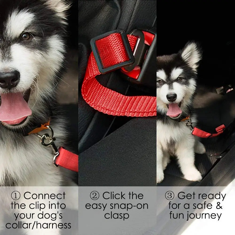 Universal Pet Car Seat Belt - Adjustable Dog Cat Safety Harness