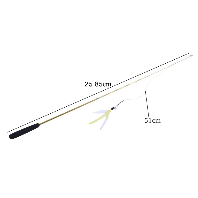 3-Section Cat Teaser Wand - Interactive Play