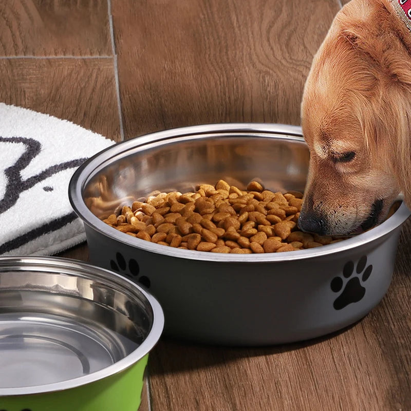 Stainless Steel Pet Bowl Non-Slip - Perfect Dogs Cats