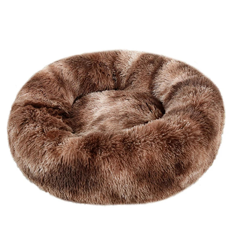Ultra Soft Round Pet Bed - Washable Plush Dog Cat Bed