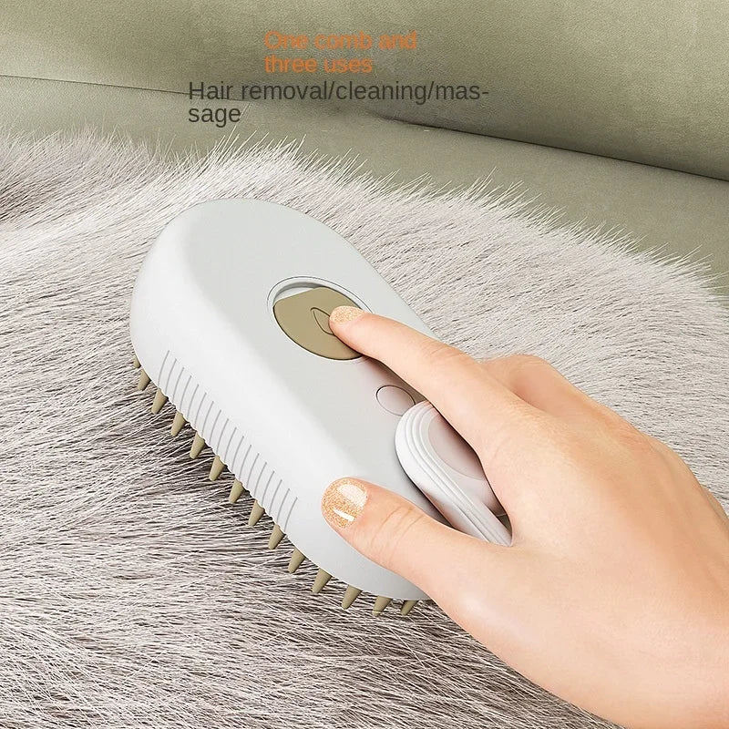 SteamGroom Pro 3-in-1 Electric Spray Brush Dogs Cats