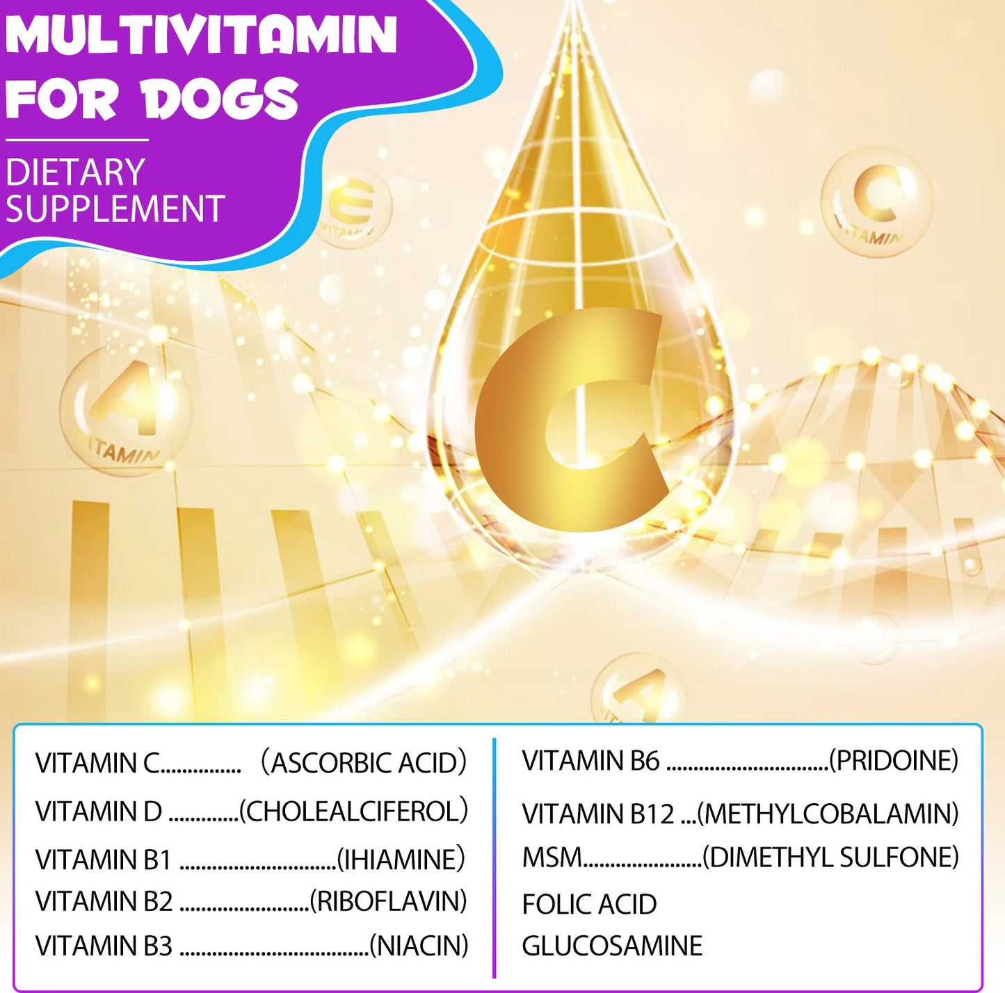Dog Multivitamin 15-in-1 - Complete Health Support 60ml