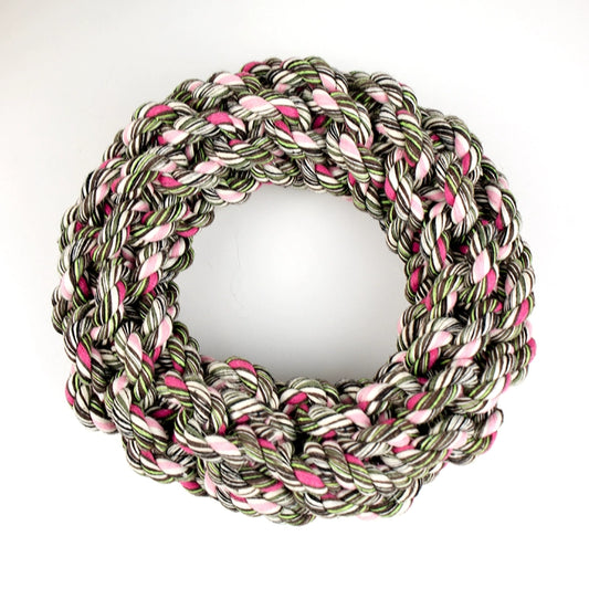 Heavy Duty Rope Dog Toy - Braided Ring Tug of War Dental