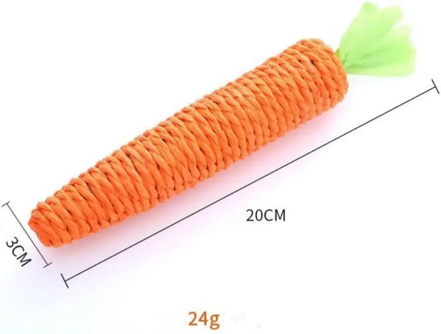 Carrot Cat Toy - Self Entertainment Teething Scratching