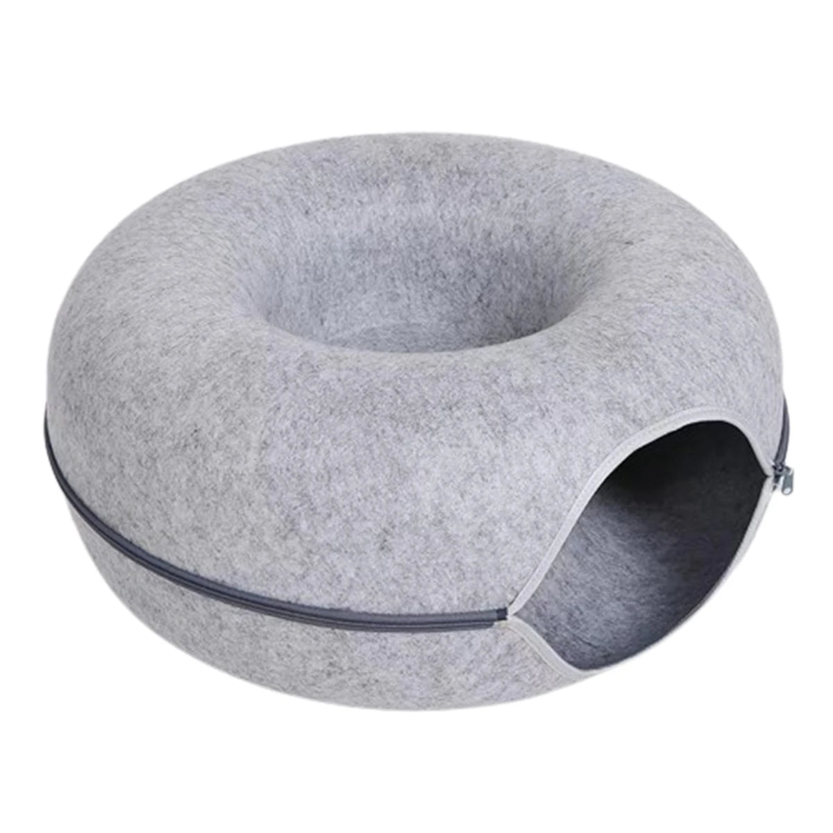Cat Donut Bed with Tunnel - 2 in 1 Interactive Cat Bed
