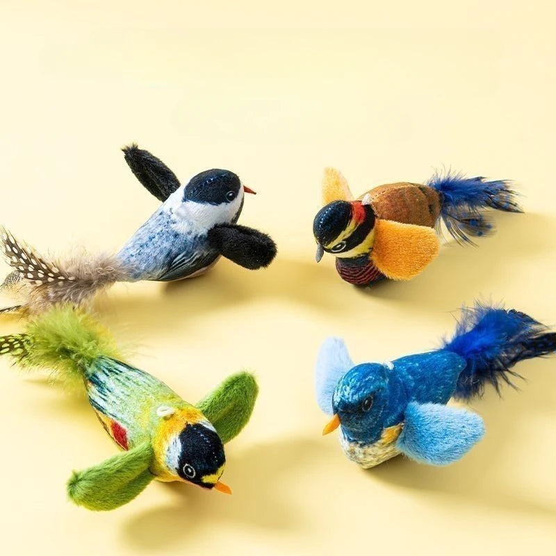 Interactive Bird Cat Toy - Realistic Feathered Catnip Toys