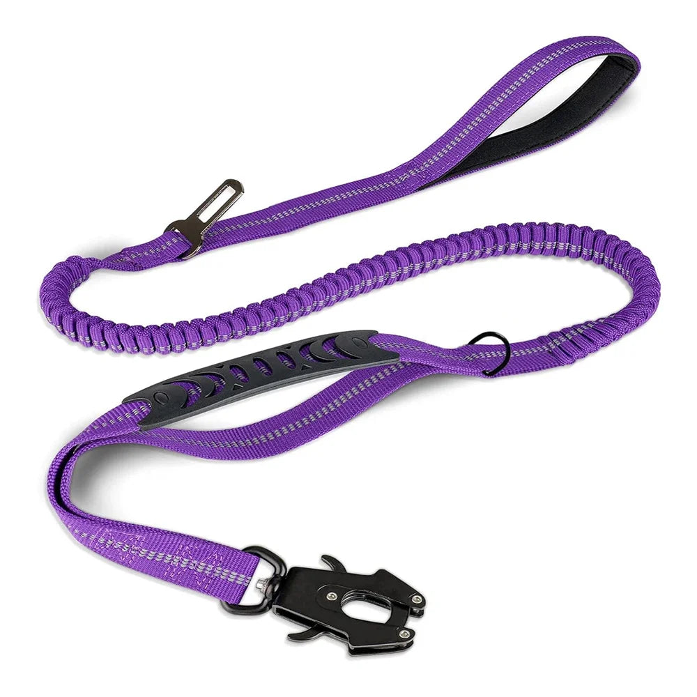 4-in-1 No Pull Reflective Bungee Dog Leash