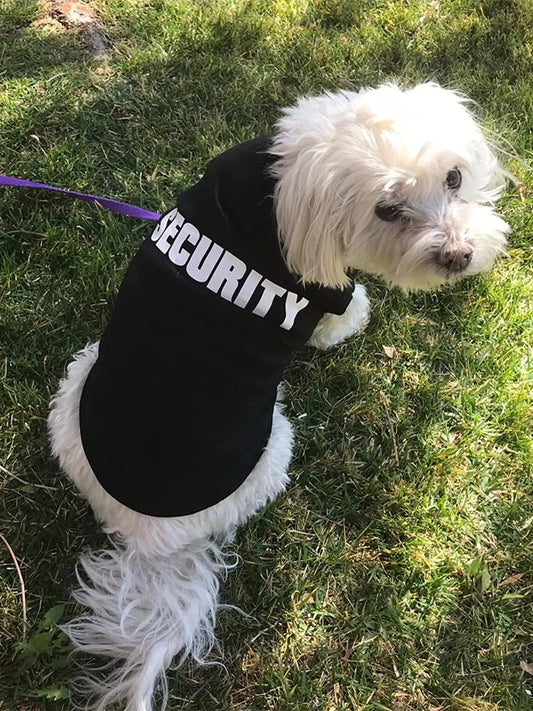 Security Guard Dog Costume - Small Dog Vest Uniform