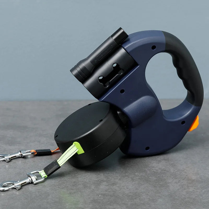 Dual Retractable Dog Leash LED - Tangle Free Two Dog Leash
