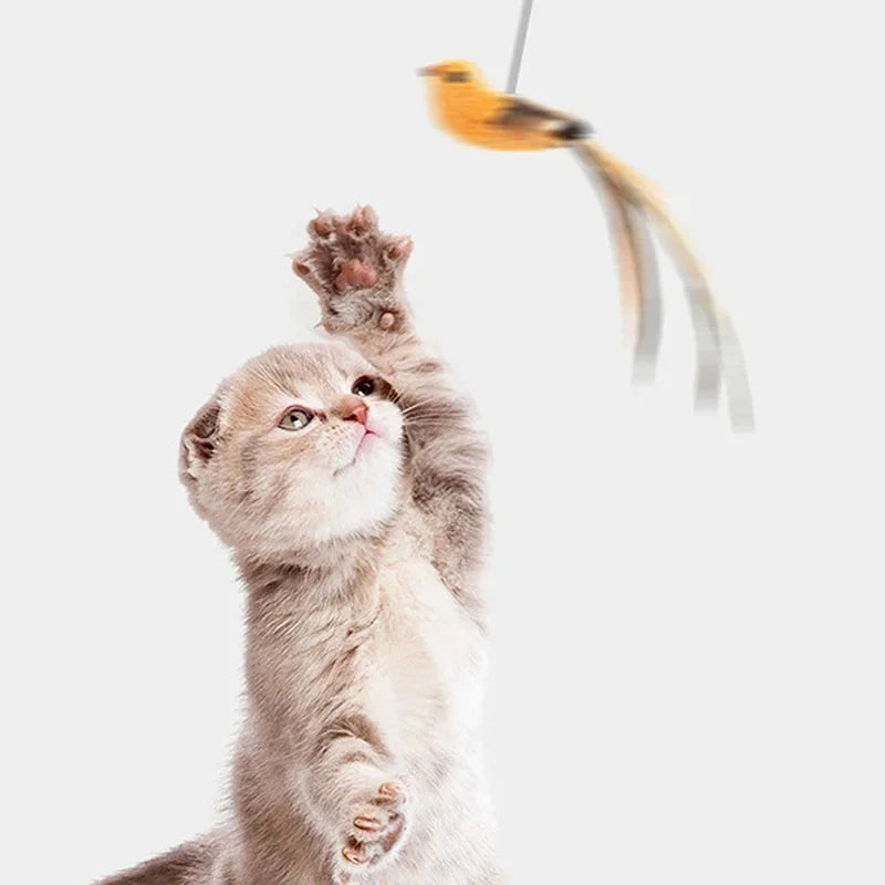 Self Entertainment Cat Toy - Interactive Feather Wand Auto