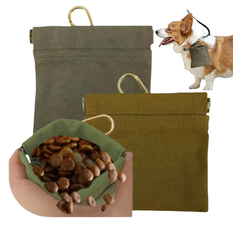 Canvas Dog Treat Pouch - Hands Free Training Bag