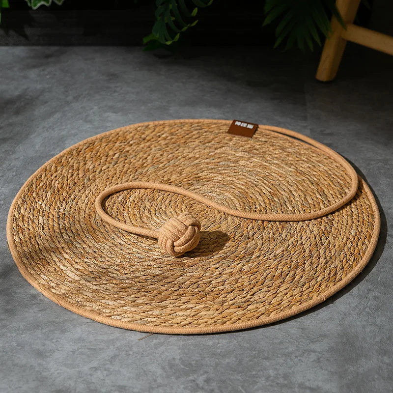 Natural Rattan Cat Scratcher Mat