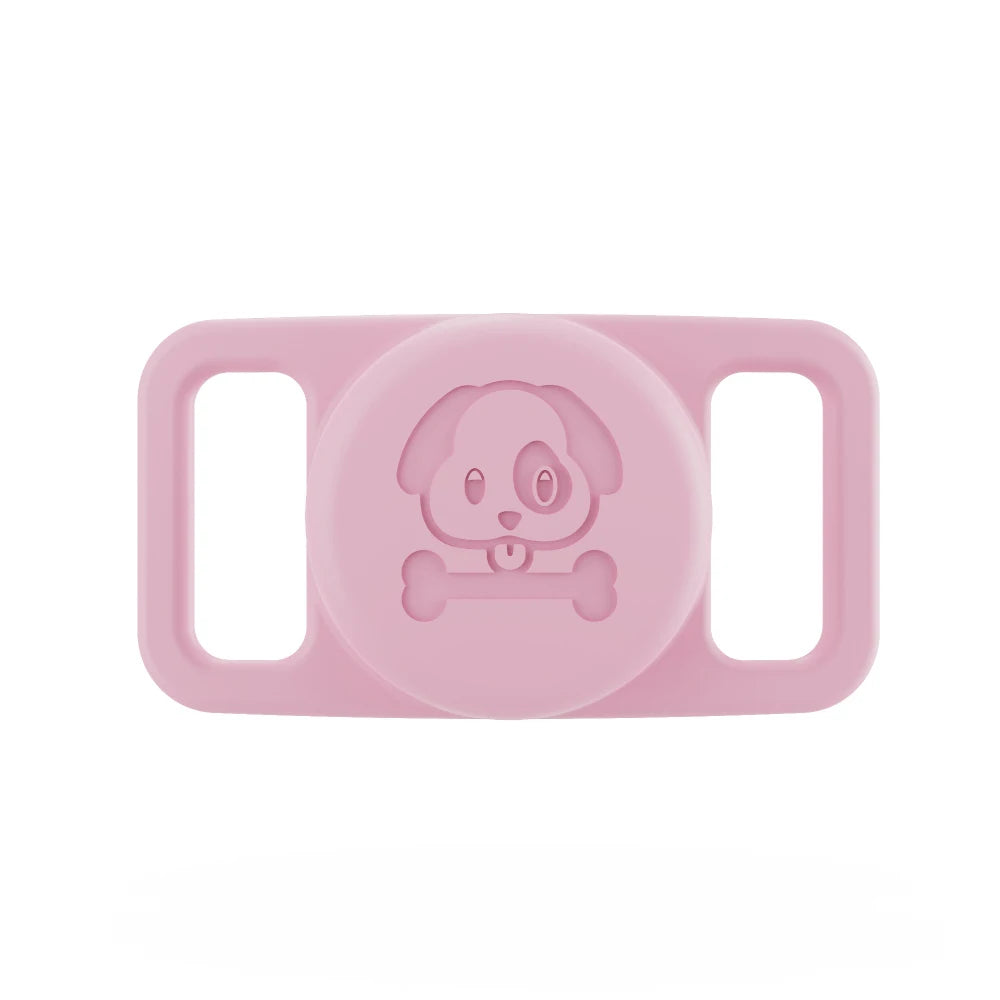 AirTag Pet Collar Holder - Waterproof Silicone GPS Tracker Loop for Dogs & Cats