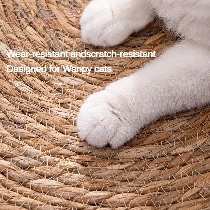 Natural Rattan Cat Scratcher Mat