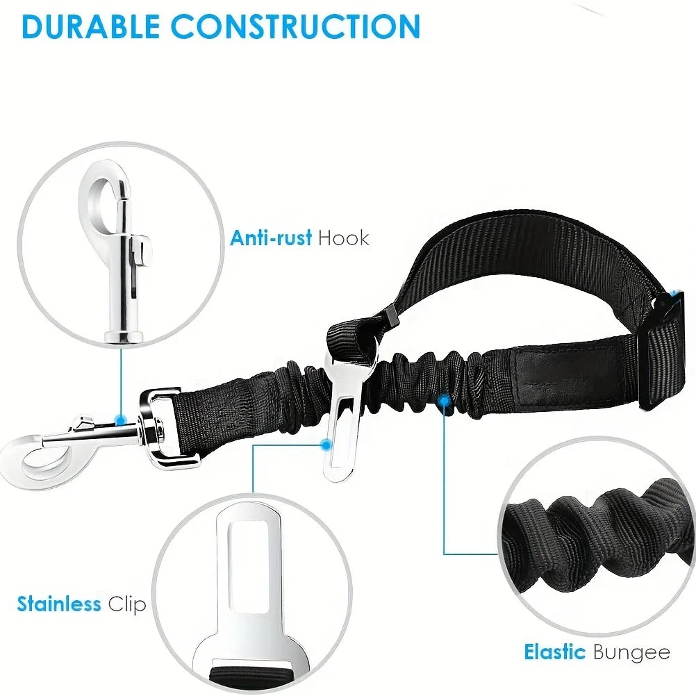 Adjustable Dog Car Seat Belt - Pet Safety Harness