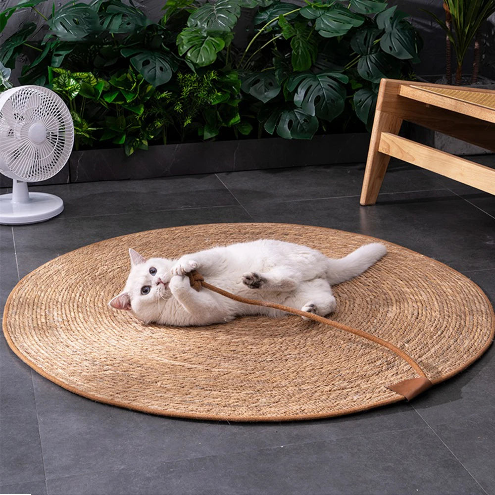 Natural Rattan Cat Scratcher Mat