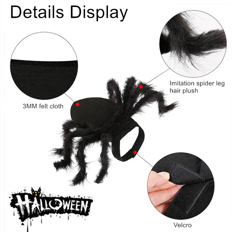 Spider Dog Costume Halloween - Funny 8 Leg Pet Outfit