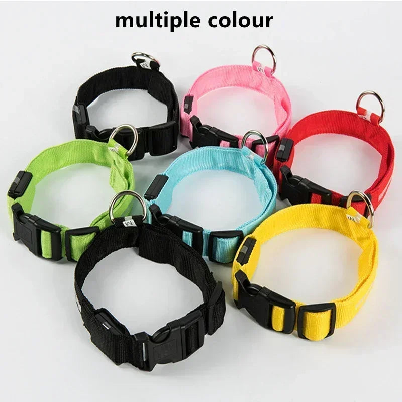 LED Dog Collar Rechargeable - Safety Light Up Pet Collar