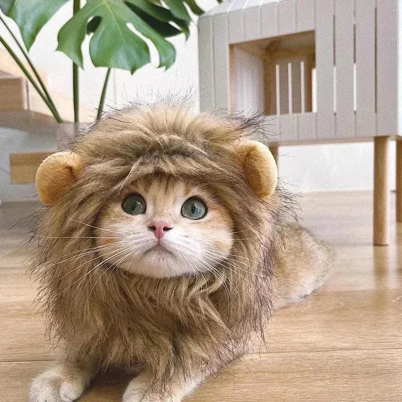 Lion Mane Pet Costume - Transform Cat or Puppy Into King