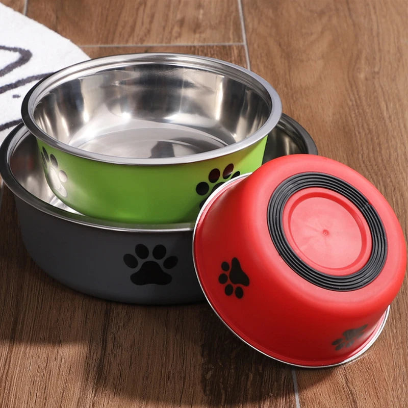Stainless Steel Pet Bowl Non-Slip - Perfect Dogs Cats
