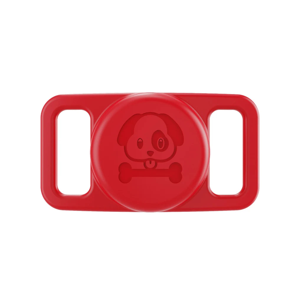 AirTag Pet Collar Holder - Waterproof Silicone GPS Tracker Loop for Dogs & Cats