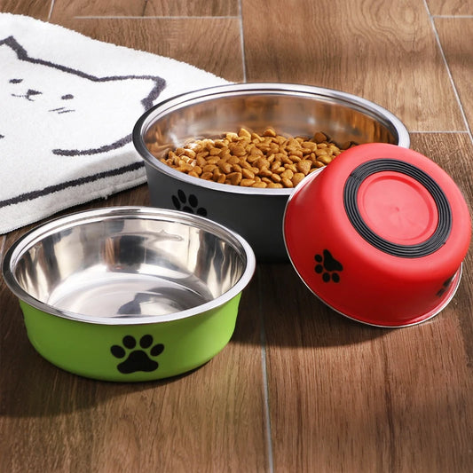 Stainless Steel Pet Bowl Non-Slip - Perfect Dogs Cats