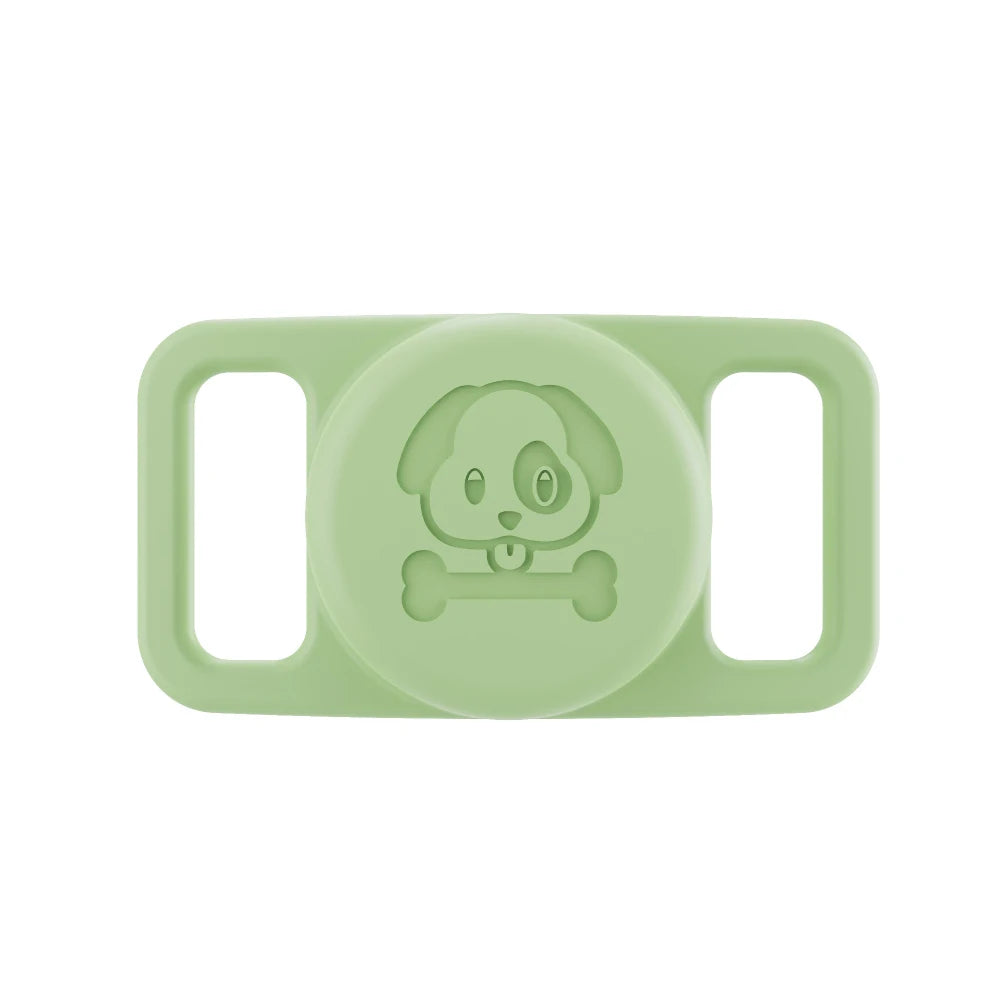 AirTag Pet Collar Holder - Waterproof Silicone GPS Tracker Loop for Dogs & Cats