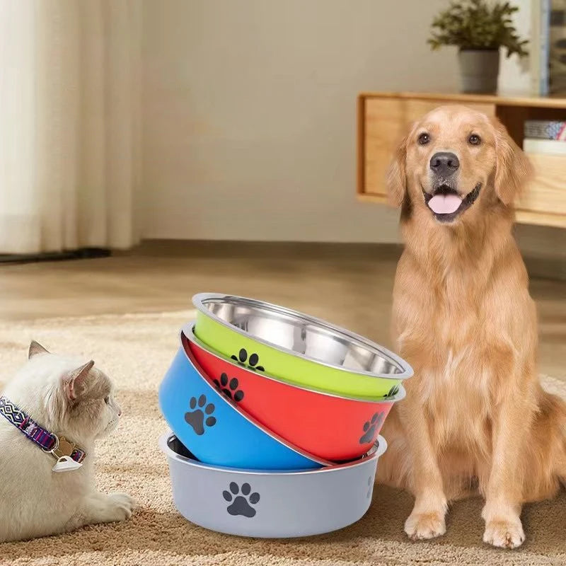 Stainless Steel Pet Bowl Non-Slip - Perfect Dogs Cats