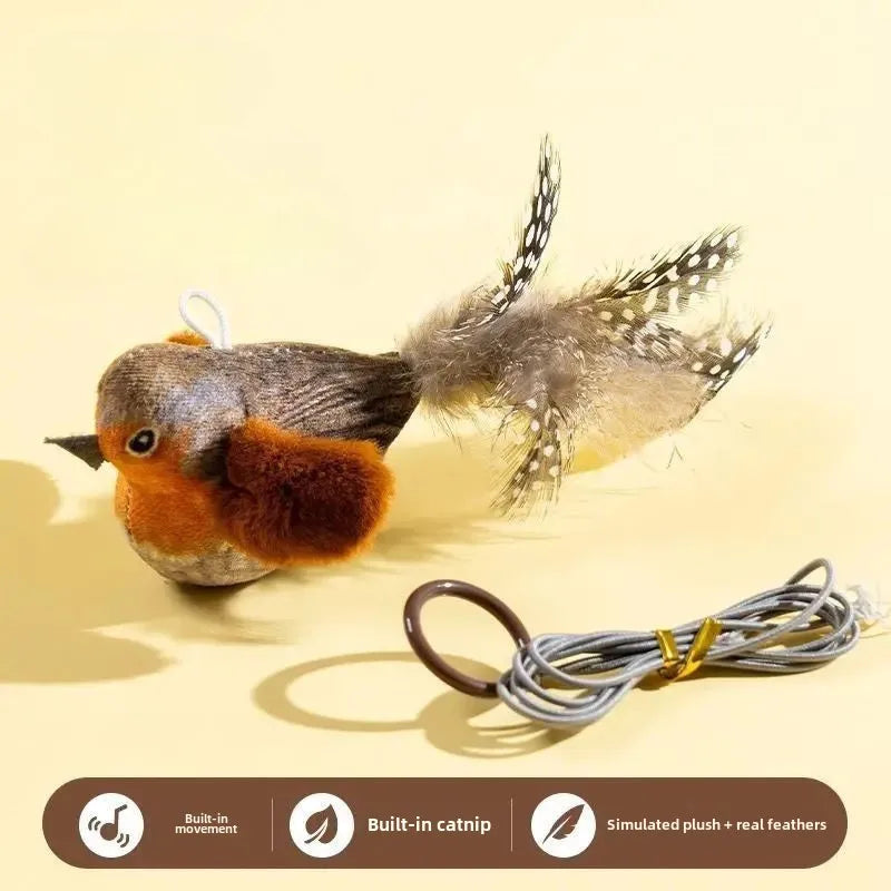 Interactive Bird Cat Toy - Realistic Feathered Catnip Toys