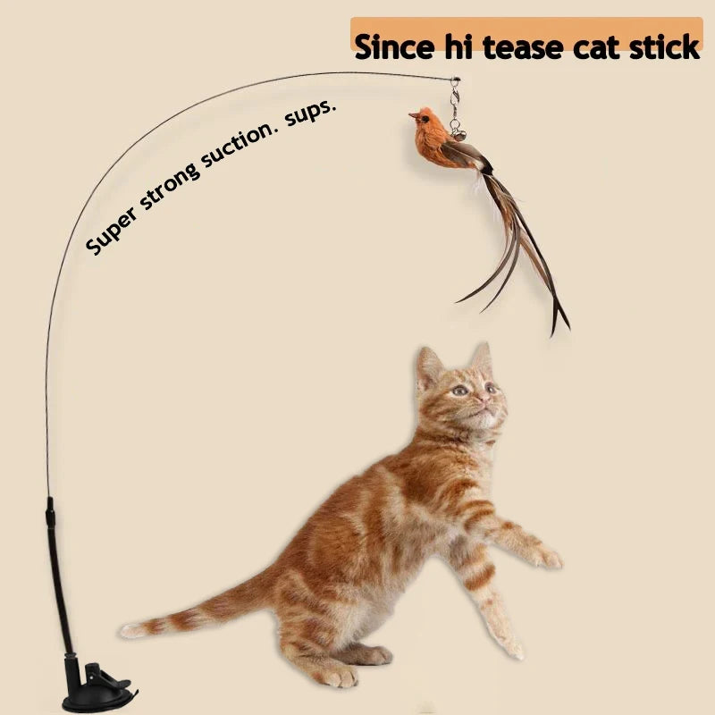 Self Entertainment Cat Toy - Interactive Feather Wand Auto