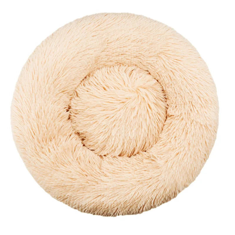Ultra Soft Round Pet Bed - Washable Plush Dog Cat Bed