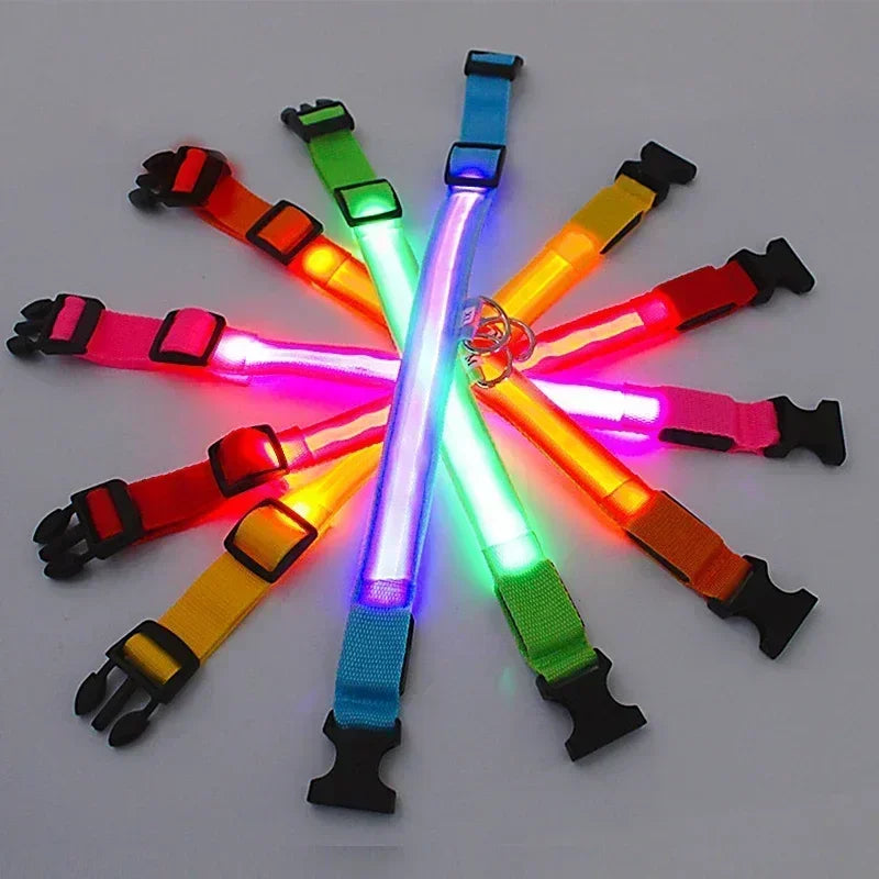 LED Dog Collar Rechargeable - Safety Light Up Pet Collar