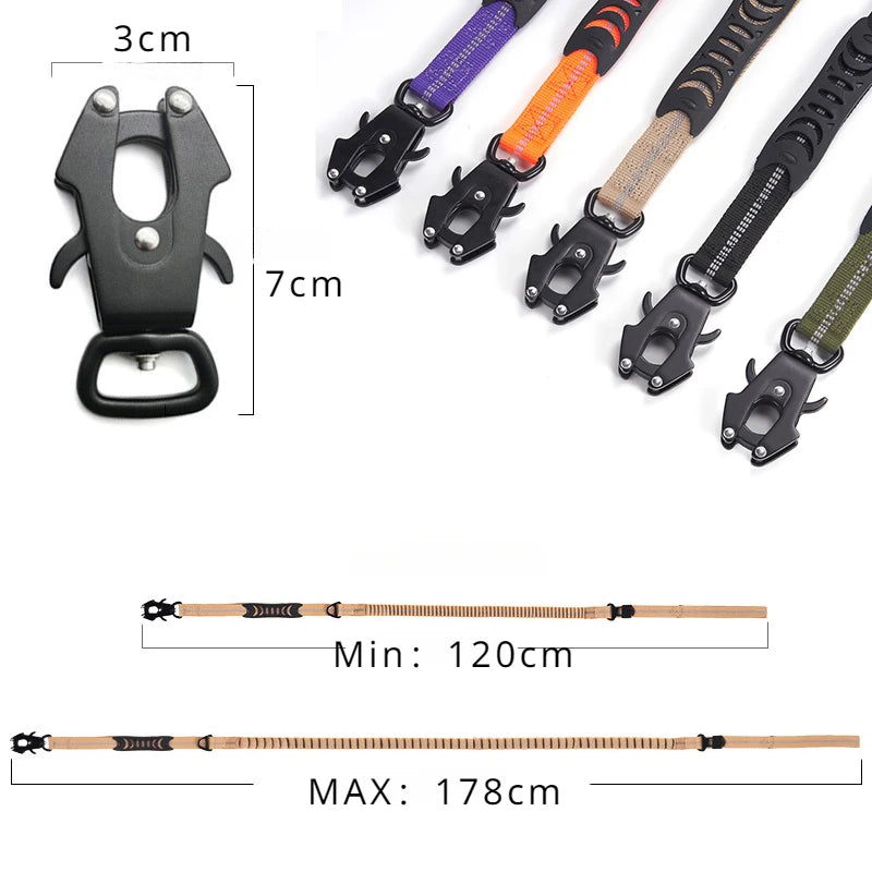 4-in-1 No Pull Reflective Bungee Dog Leash