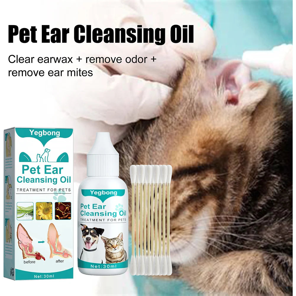 Dog Ear Cleaner Natural - Stop Ear Mites Infections 30ml