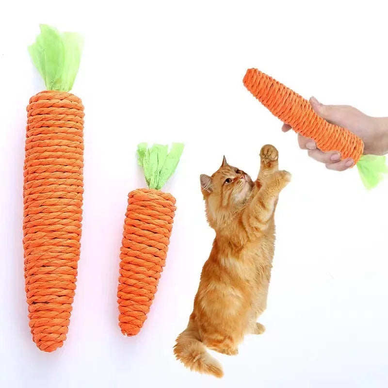 Carrot Cat Toy - Self Entertainment Teething Scratching
