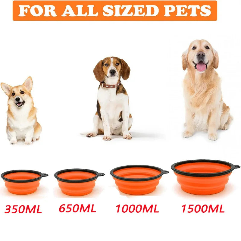 Clip & Go Collapsible Pet Bowl - Portable Travel Dog Cat Bowl
